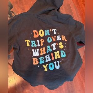 Black Hoodie with Colorful Print